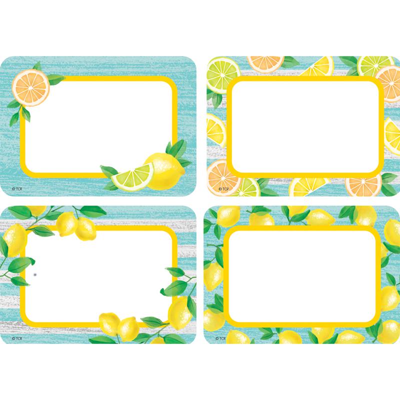 Lemon Zest Name Tags/Labels - Multi-Pack, 36 Per Pack, 6 Packs. Picture 1