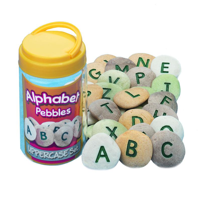 UPPERCASE ALPHABET PEBBLES. The main picture.