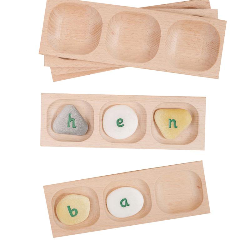Three-Pebble Word-Building Tray. Picture 1