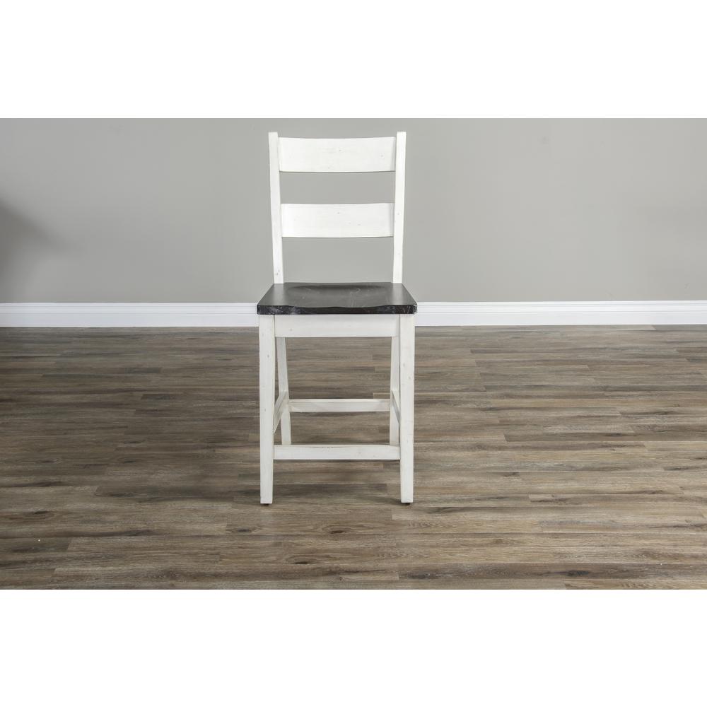 Sunny Designs Counter Ladderback Barstool, Wood Seat. Picture 2