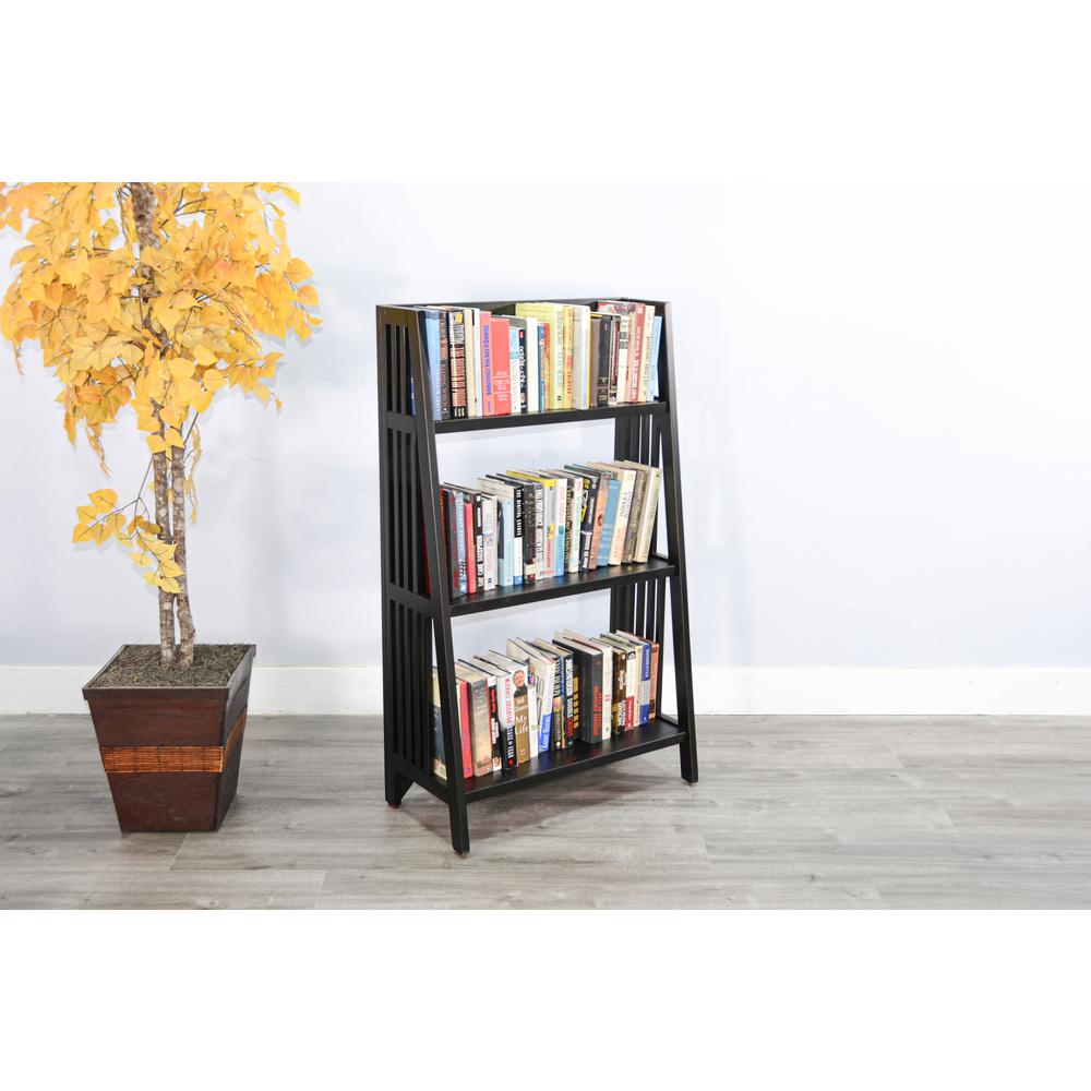 Sunny Designs 48" Mahogany Wood Folding Bookcase. Picture 2