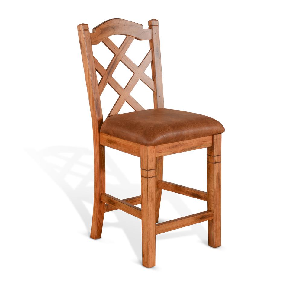 Sunny Designs Double Crossback Barstool. Picture 1