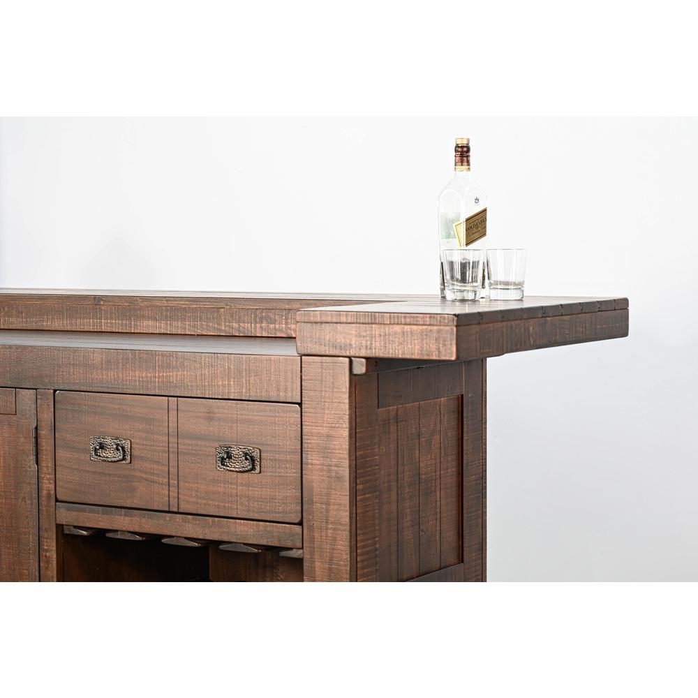 Sunny Designs 80" Traditional Wood Home Bar. Picture 3