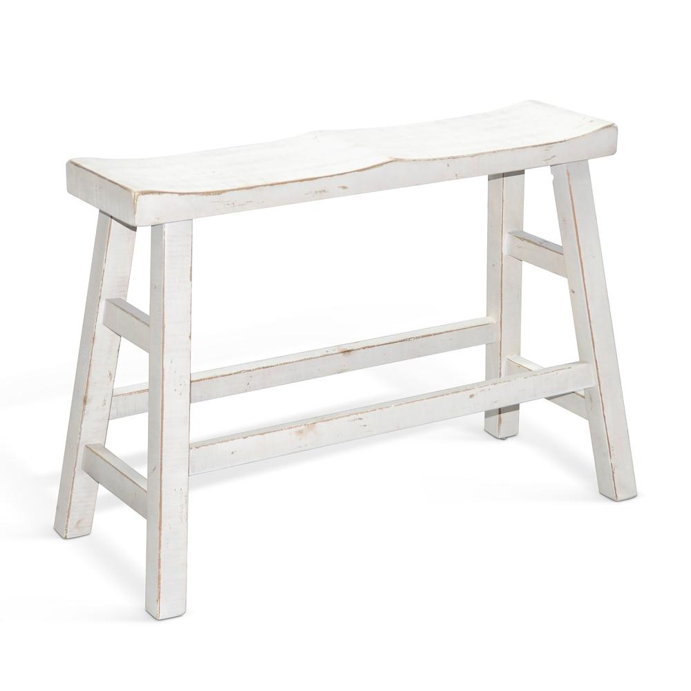 Sunny Designs White Sand Counter Bench, Wood Seat. Picture 1