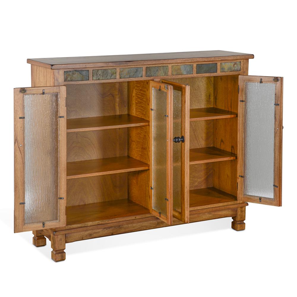 Sunny Designs Sedona 42" Adjustable Shelf Wood Bookcase in Rustic Oak. Picture 1