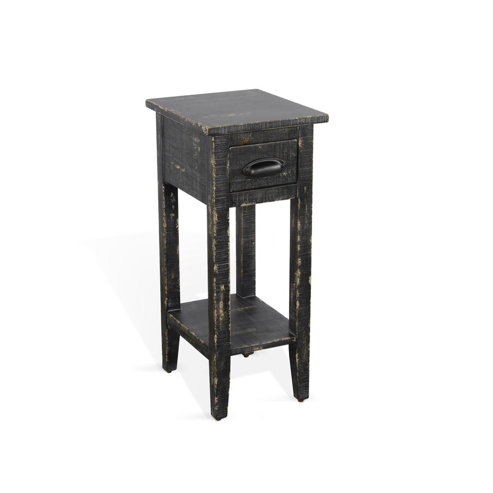 Sunny Designs Black Sand Chair Side Table. Picture 1