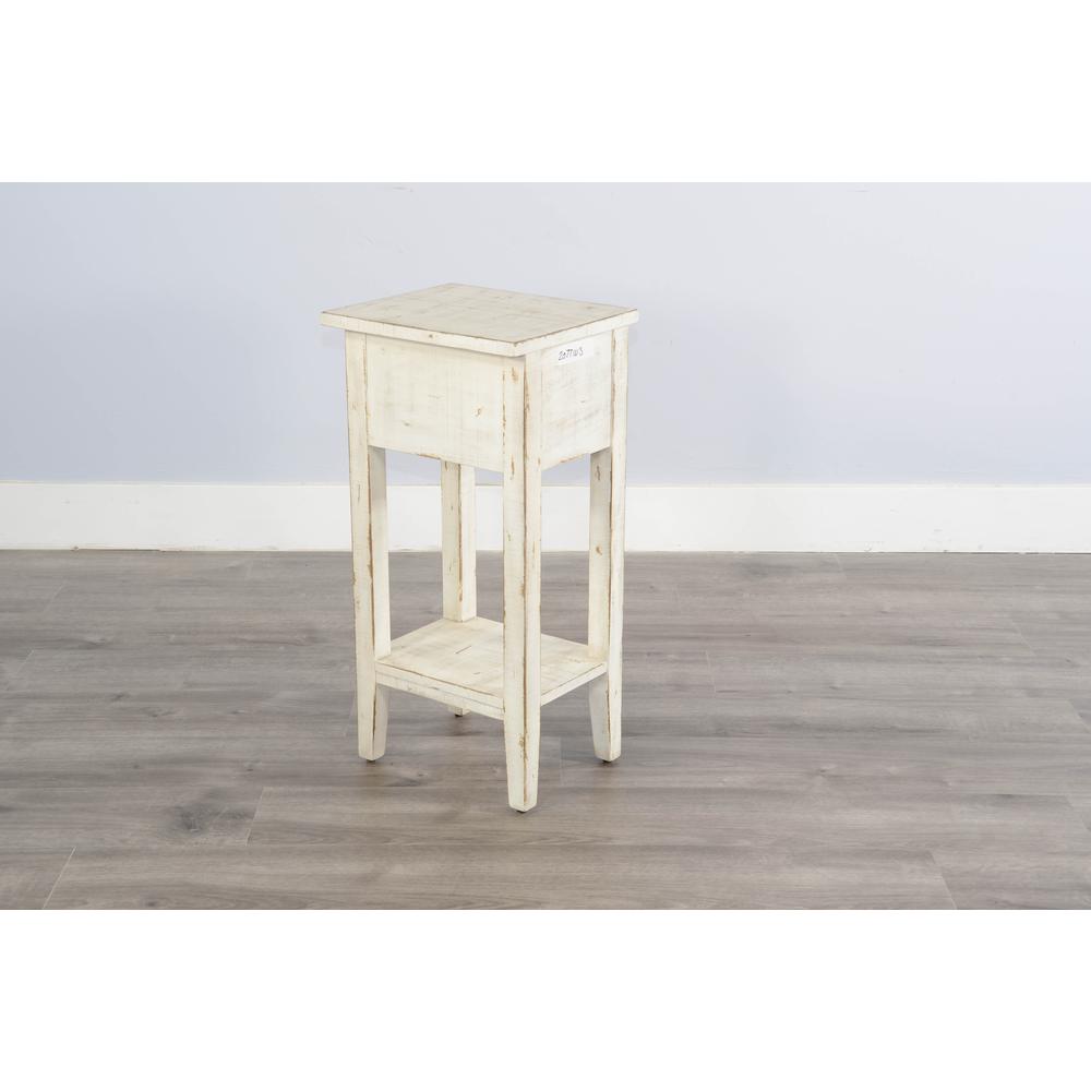 Sunny Designs White Sand Chair Side Table. Picture 4