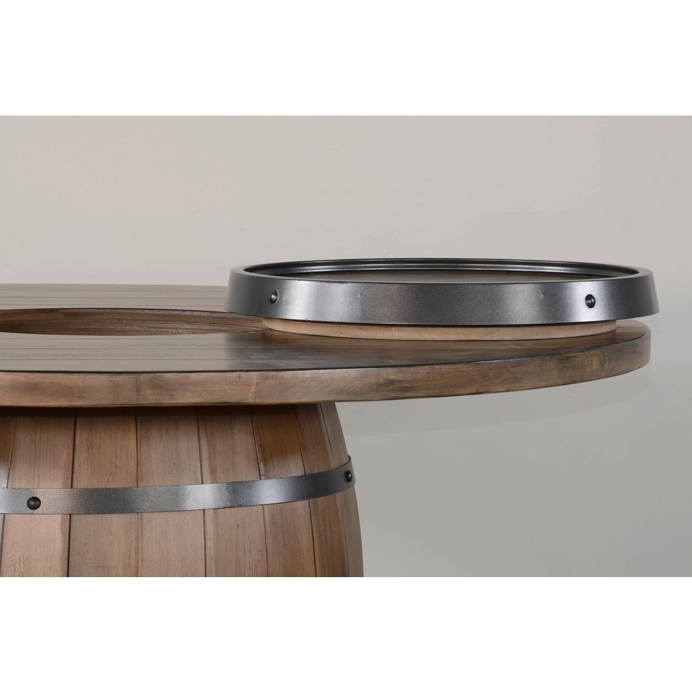 Sunny Designs Round Pub Table with Wine Barrel Base. Picture 6