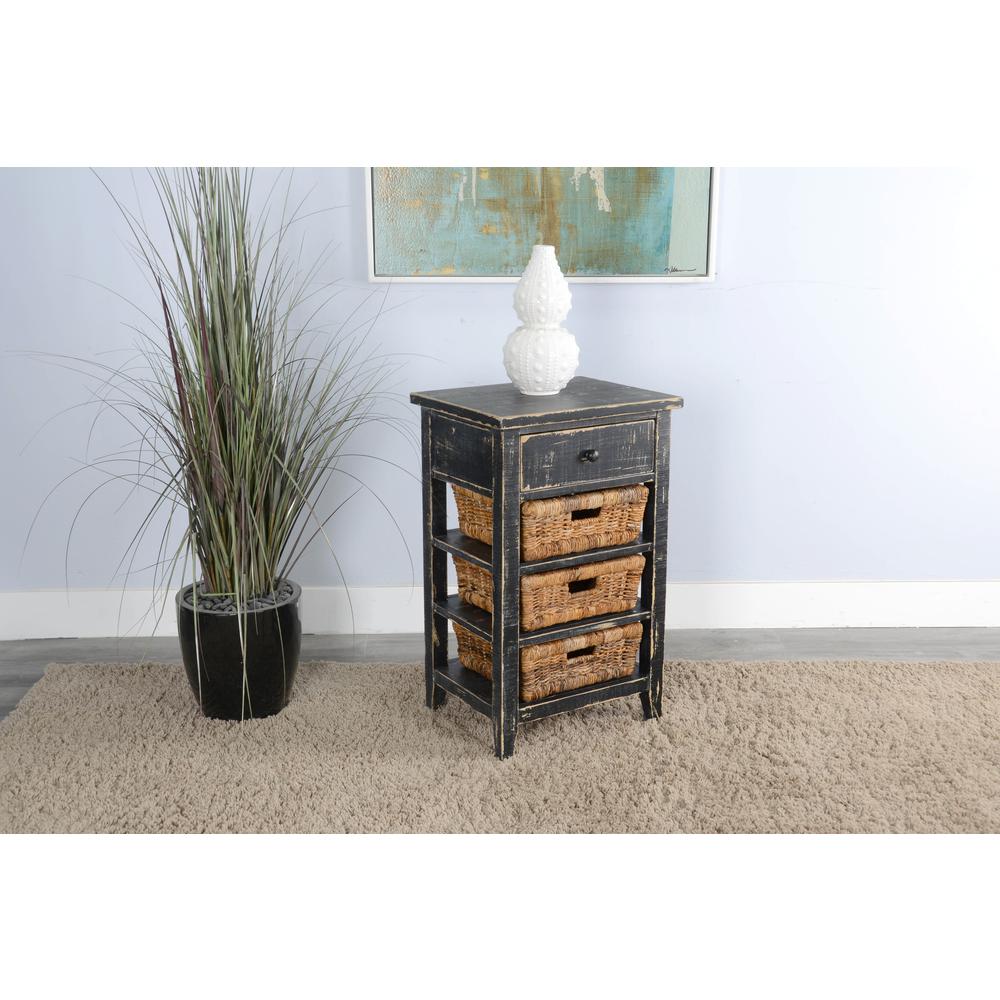 Sunny Designs Black Sand Storage Table. Picture 2