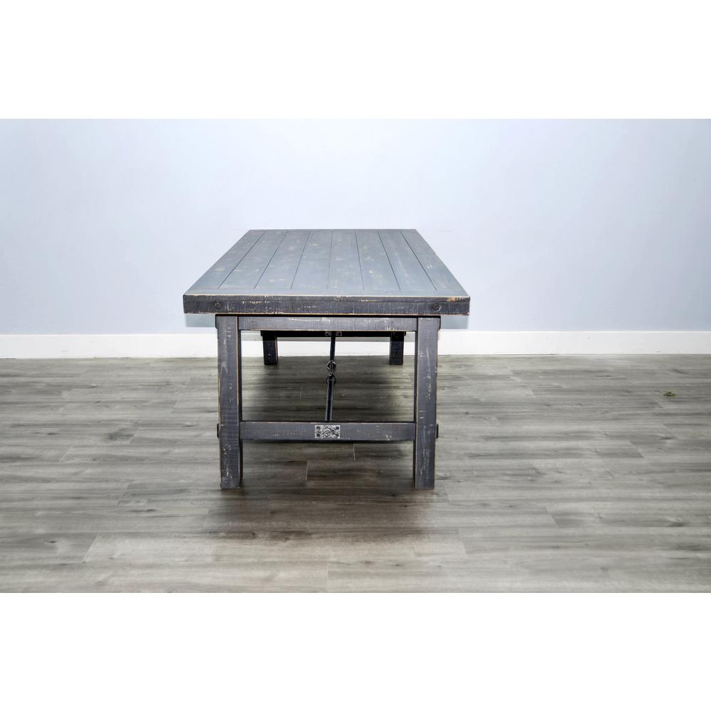 Sunny Designs Marina Wood Dining Table with Turnbuckle. Picture 2