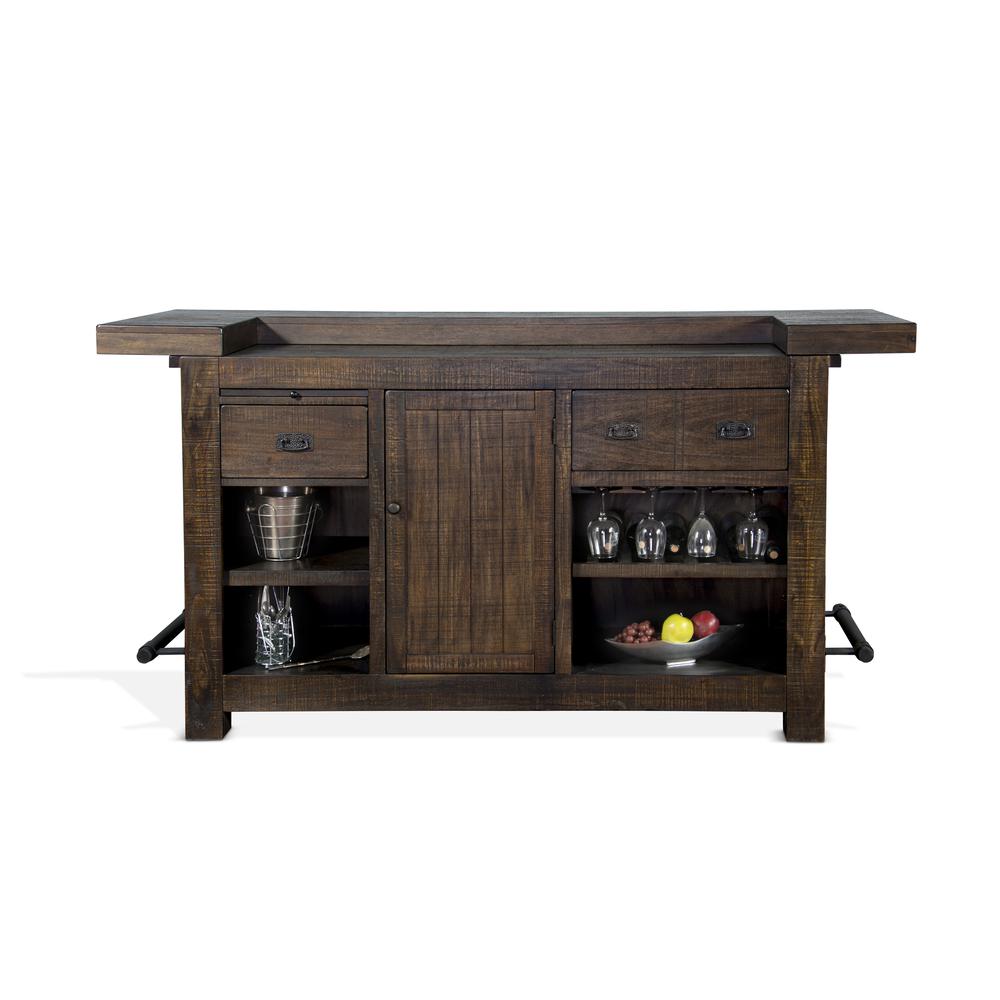 Sunny Designs 80" Traditional Wood Home Bar. Picture 1