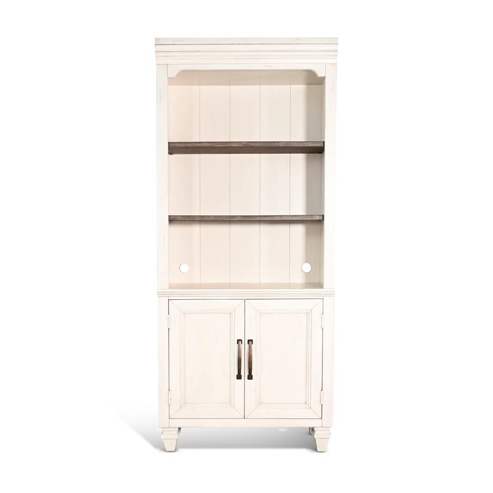 Sunny Designs white Two-Tone Wood Bookcase. Picture 1