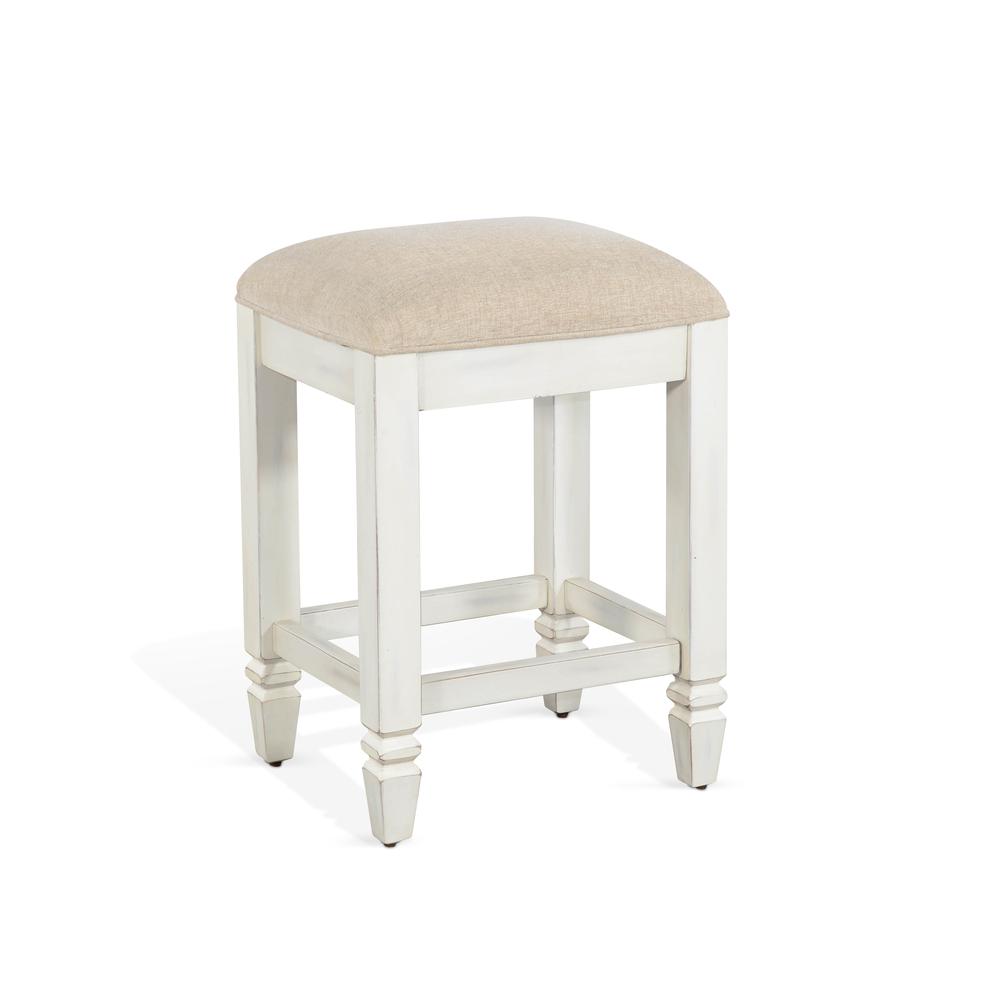 Sunny Designs Pasadena Counter Mahogany Counter Stool in Off White/Light Brown. Picture 1