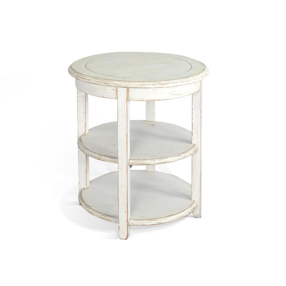 Sunny Designs White Sand Side Table. Picture 1