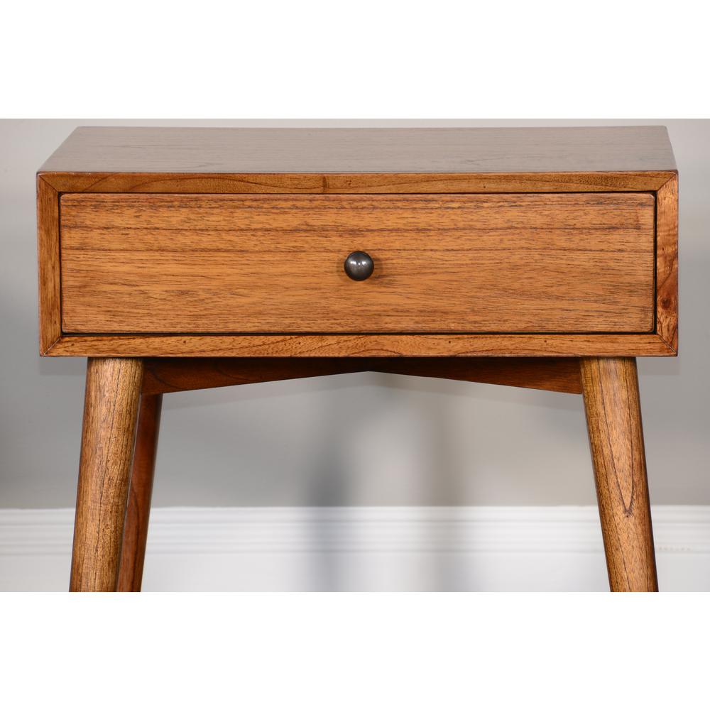 Sunny Designs American Modern 24" Mitred Solid Wood Night Stand in Cinnamon. Picture 2