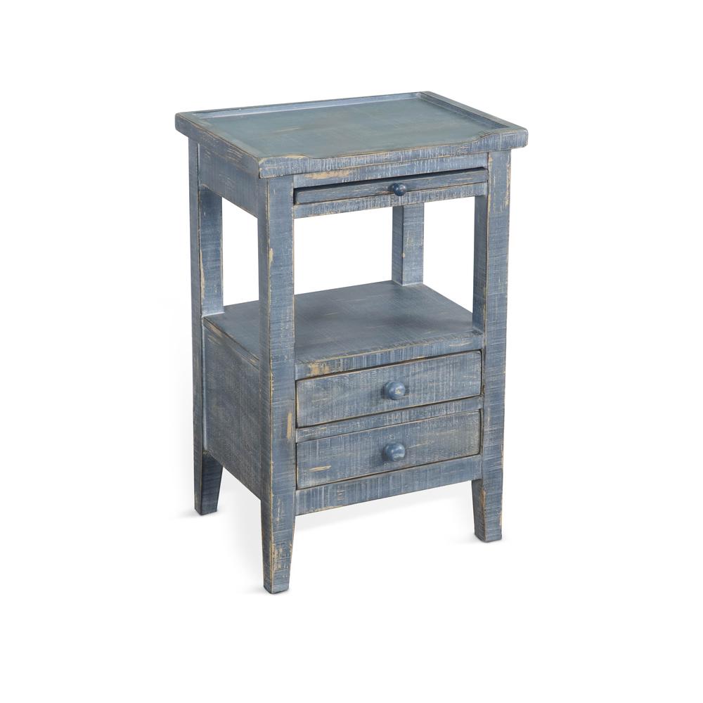 Sunny Designs Ocean Blue Side Table. Picture 1