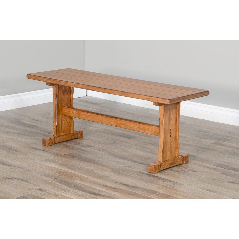 Sunny Designs Rustic Wood Side Bench. Picture 4