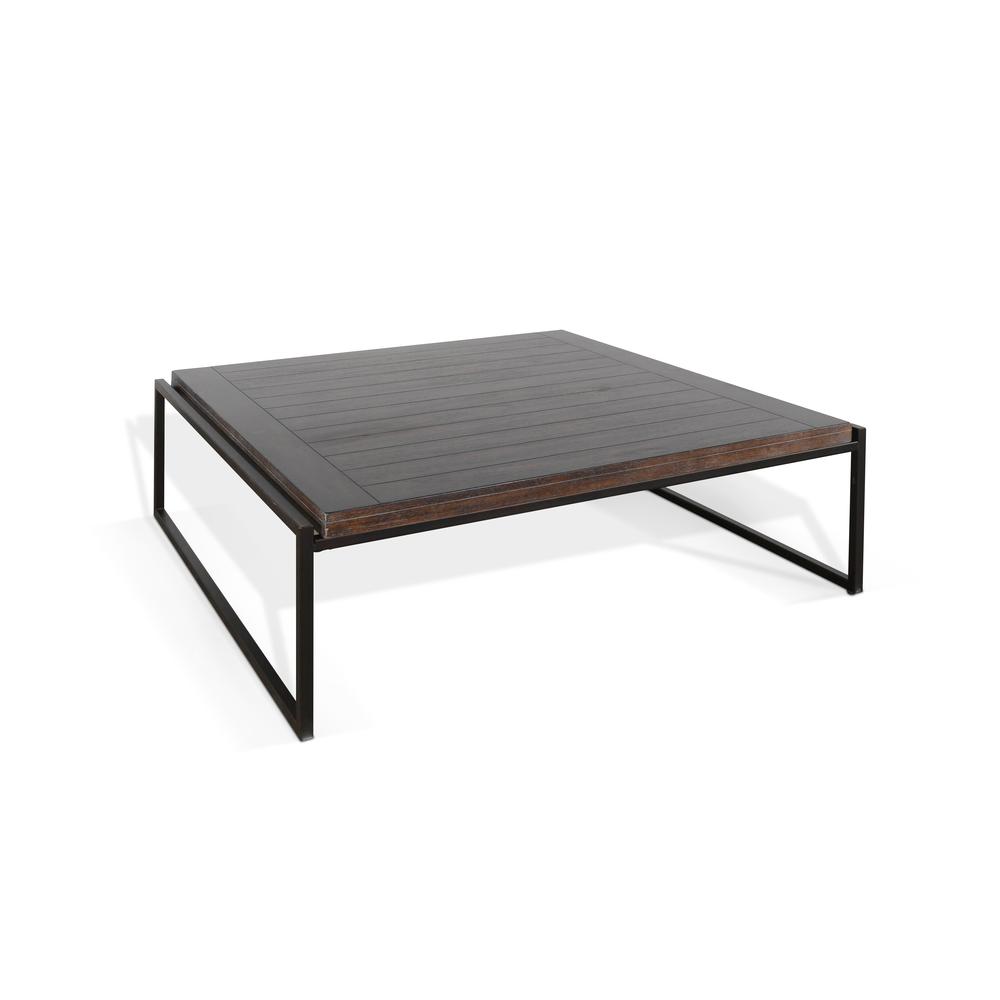 Sunny Designs French Metal Sled Base Coffee Table. Picture 1