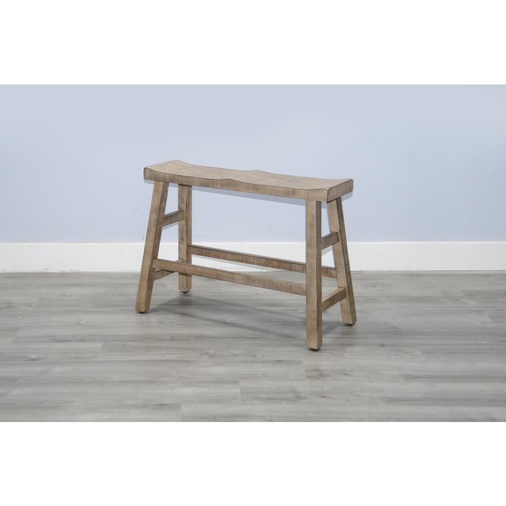 Sunny Designs Beach Pebble Counter Bench, Wood Seat. Picture 4
