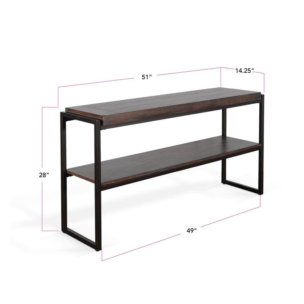 Sunny Designs French Metal Sled Base Sofa Table. Picture 6