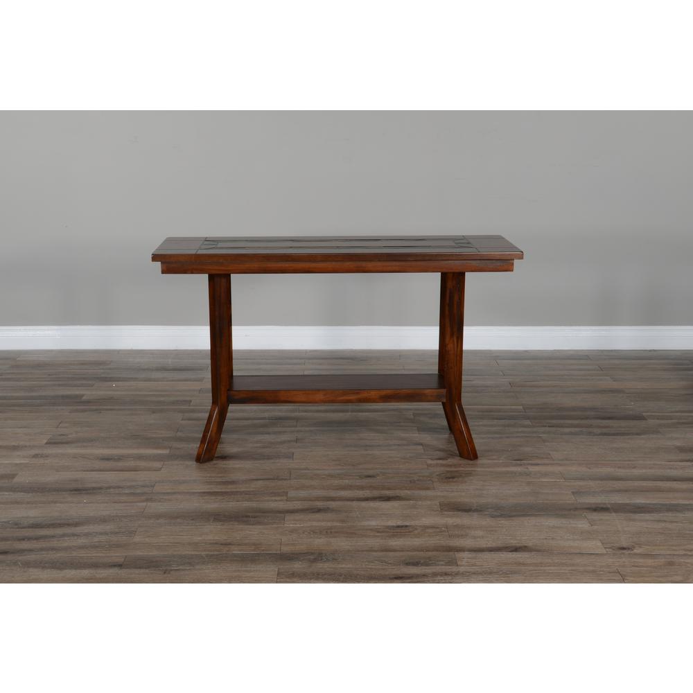 Sunny Designs Santa Fe 48.5" Traditional Wood Sofa Table in Dark Chocolate. Picture 2