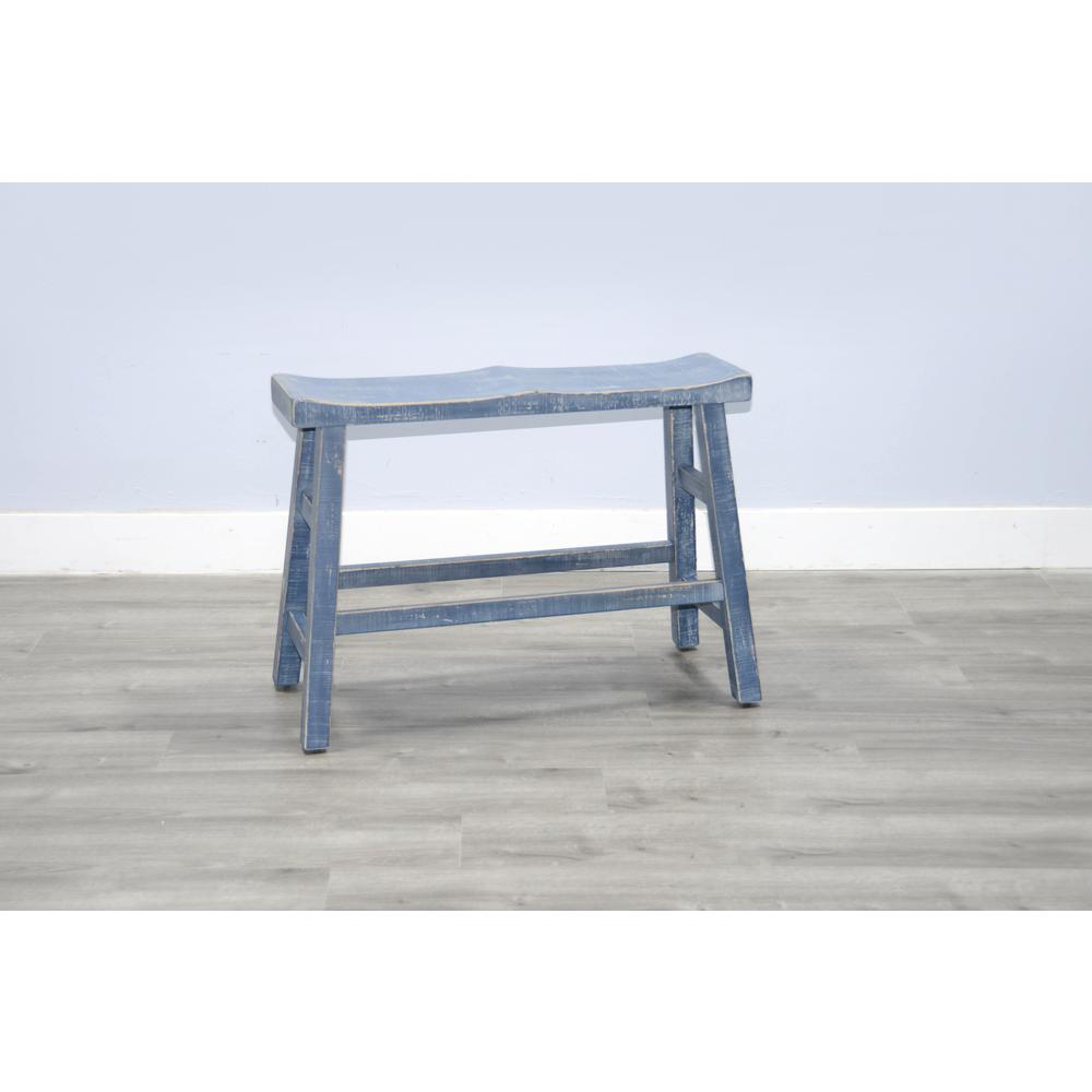 Sunny Designs Ocean Blue Counter Bench, Wood Seat. Picture 4