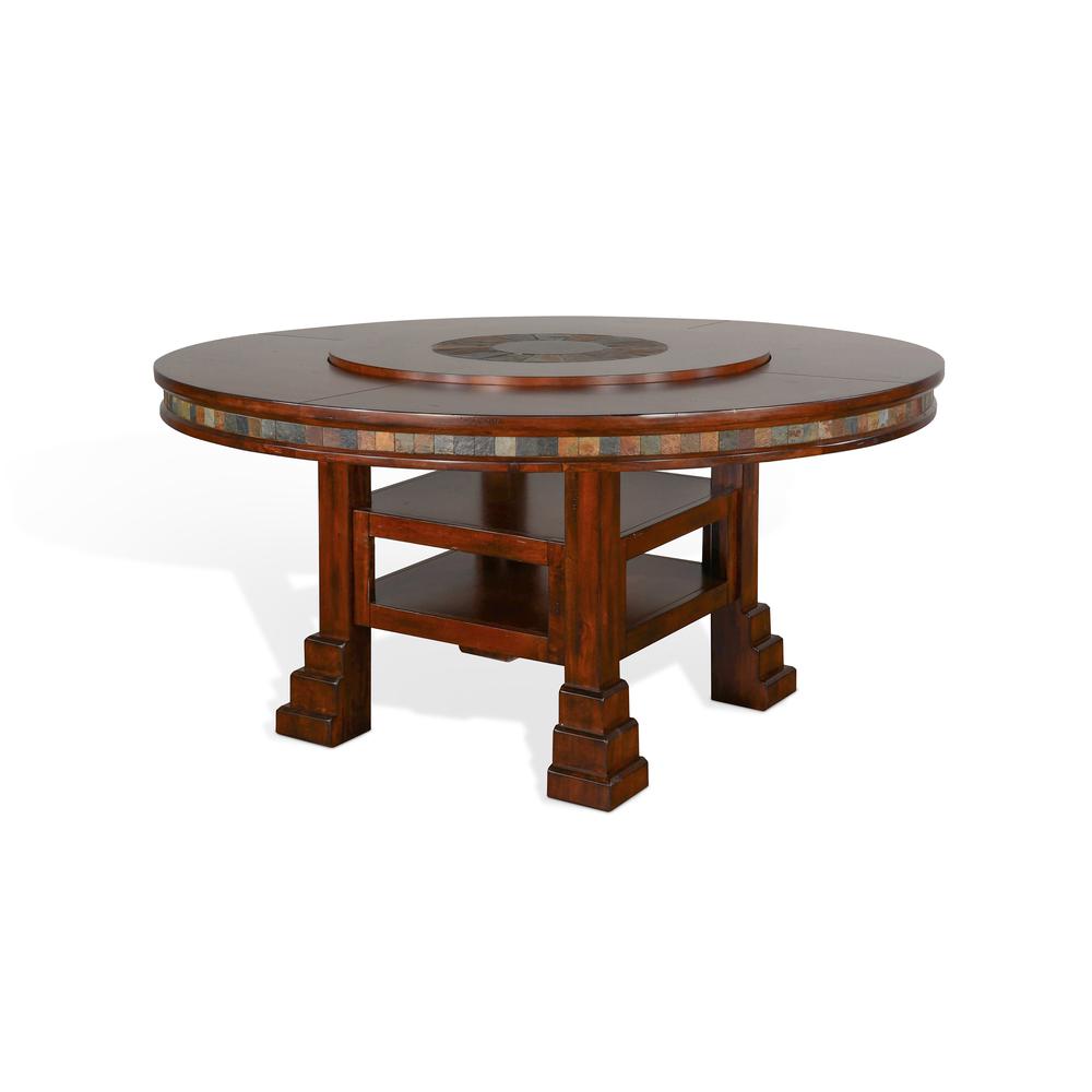 Sunny Designs Santa Fe 60"R Table with Lazy Susan. Picture 2