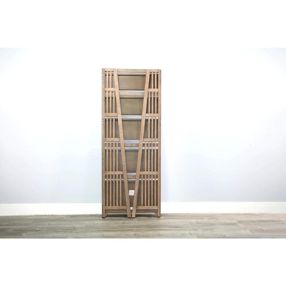 Sunny Designs  72" Mahogany Wood Folding Bookcase. Picture 4