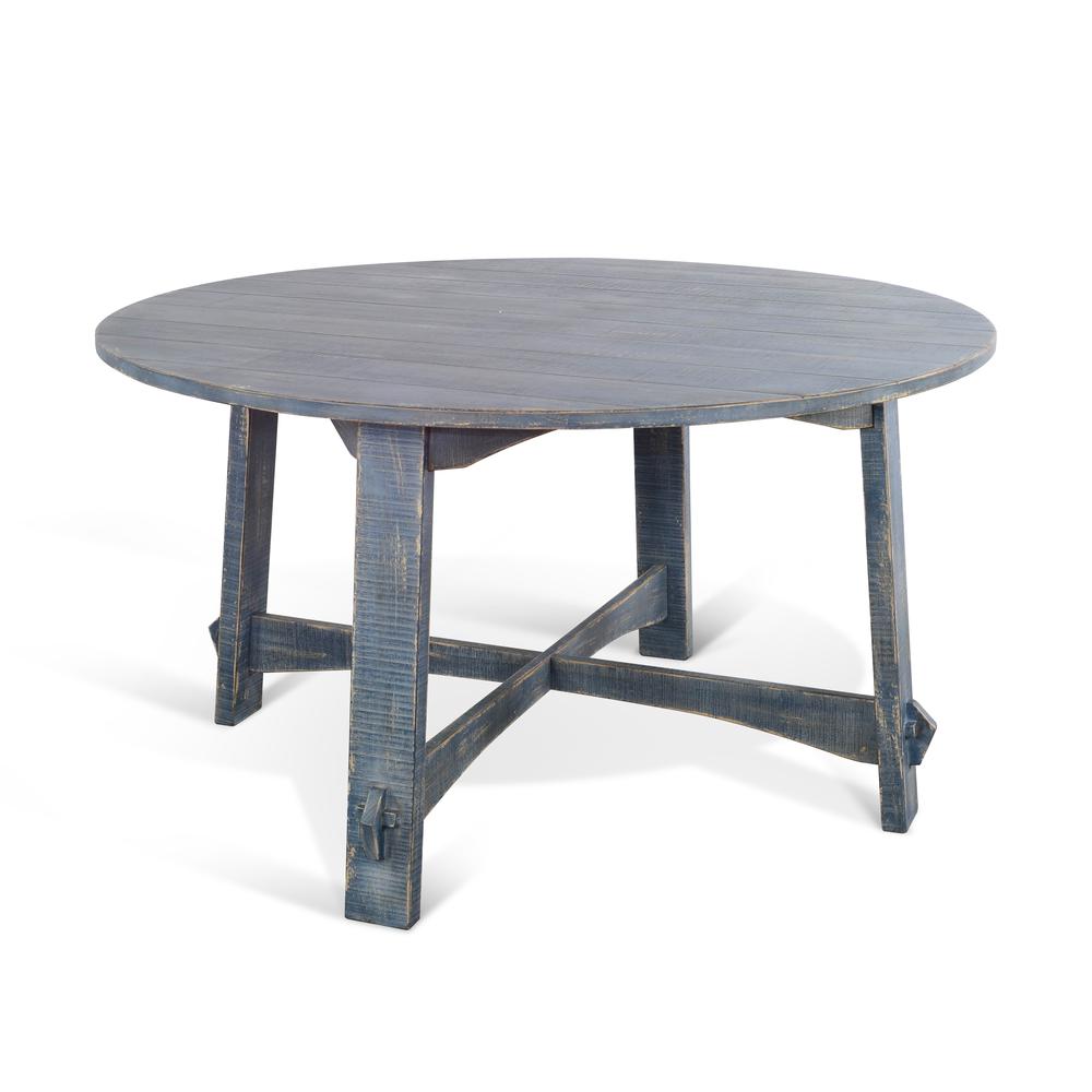 Sunny Designs Ocean Blue 54" Round Dining Table. Picture 1