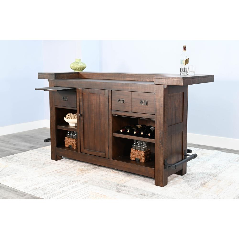 Sunny Designs 80" Traditional Wood Home Bar. Picture 4