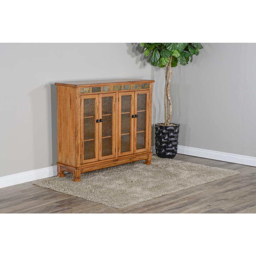 Sunny Designs Sedona 42" Adjustable Shelf Wood Bookcase in Rustic Oak. Picture 2