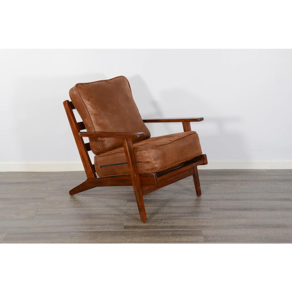 Sunny Designs Santa Fe Mahogany Accent Chair with Cushions in Dark Chocolate. Picture 1