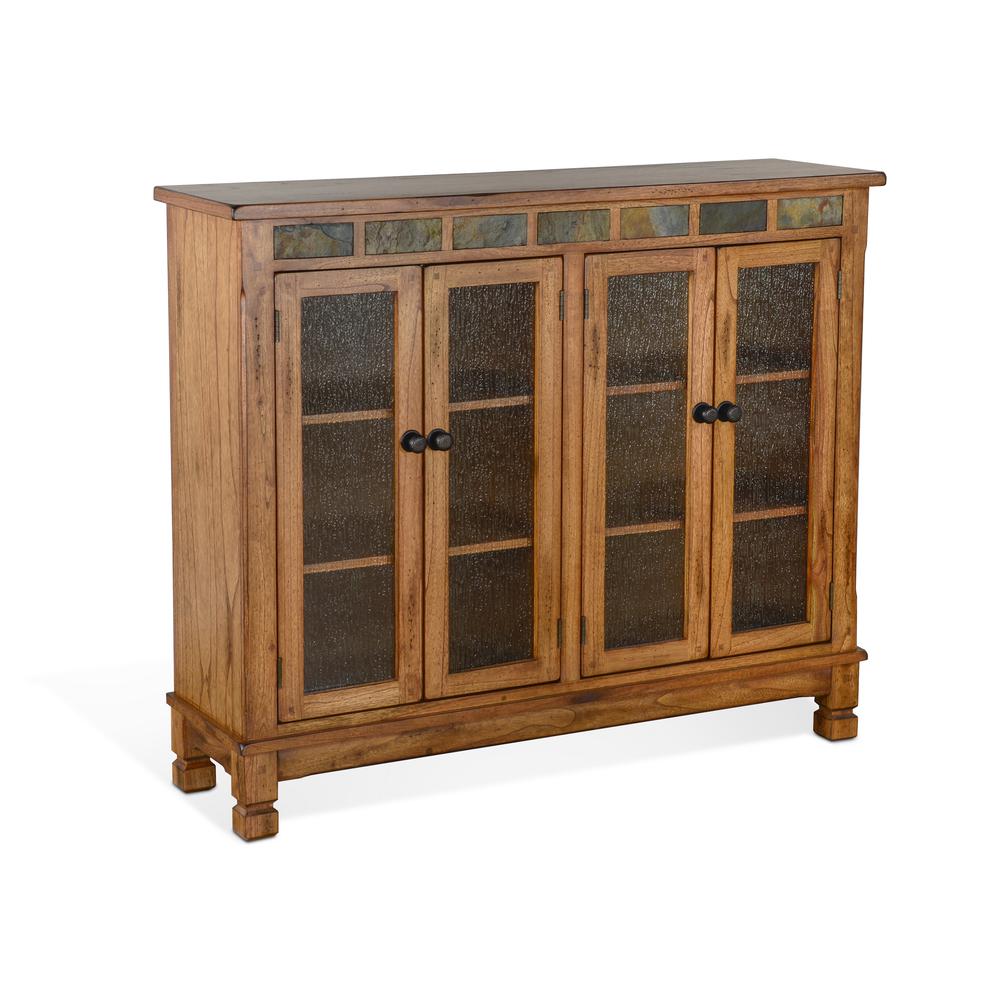 Sunny Designs Sedona 42" Adjustable Shelf Wood Bookcase in Rustic Oak. Picture 7