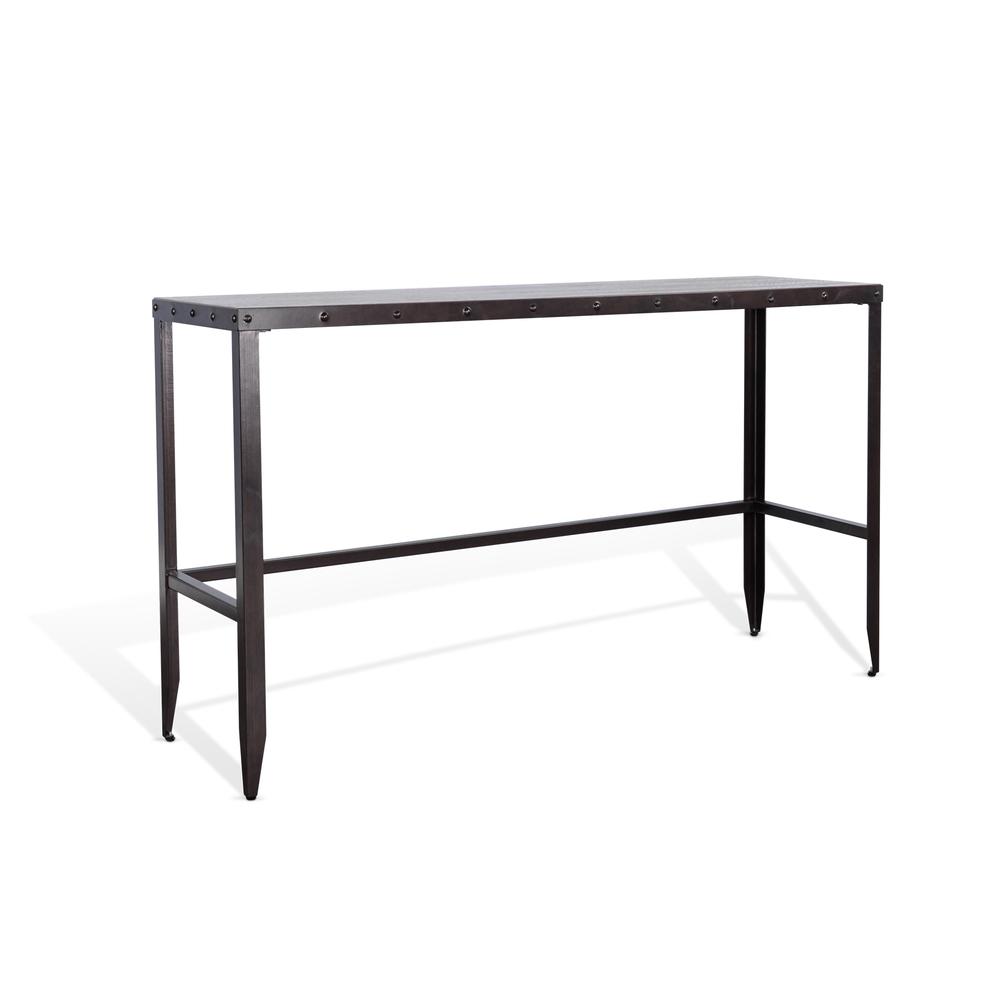 Sunny Designs San Diego Wood and Metal Sofa Bar Table. Picture 1