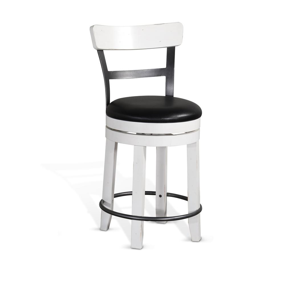 Sunny Designs Counter Barstool with Back & Swivel, Cushion Seat. Picture 1