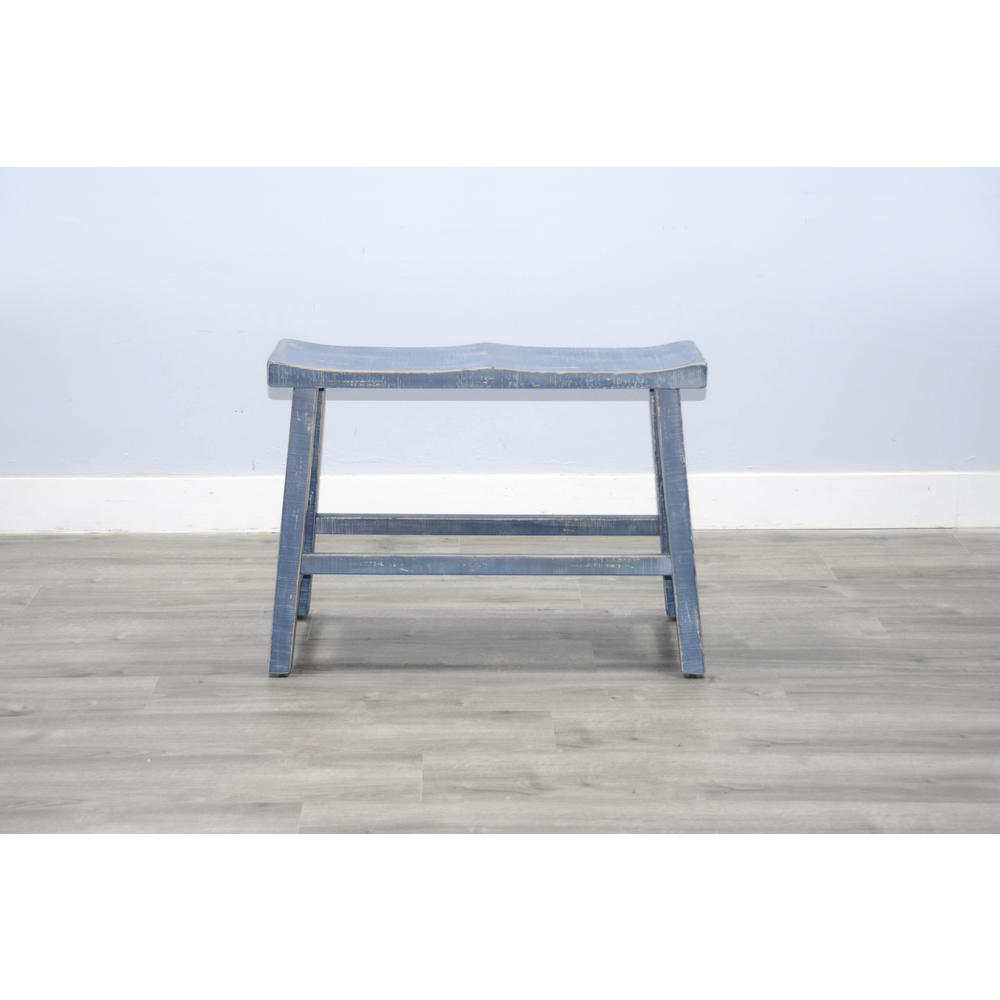 Sunny Designs Ocean Blue Counter Bench, Wood Seat. Picture 2