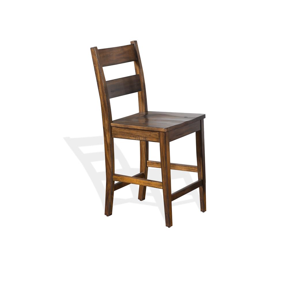 Sunny Designs Wood Ladderback Barstool. Picture 1