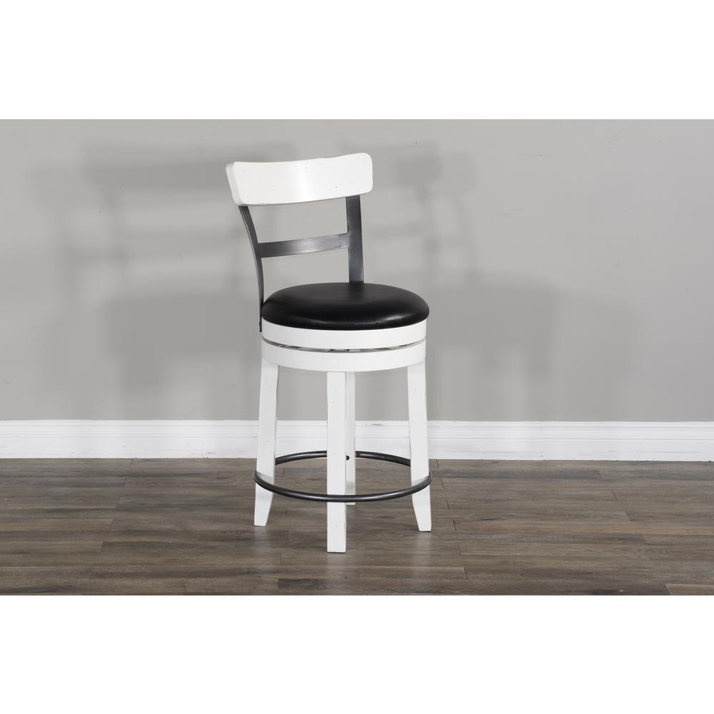 Sunny Designs Counter Barstool with Back & Swivel, Cushion Seat. Picture 3