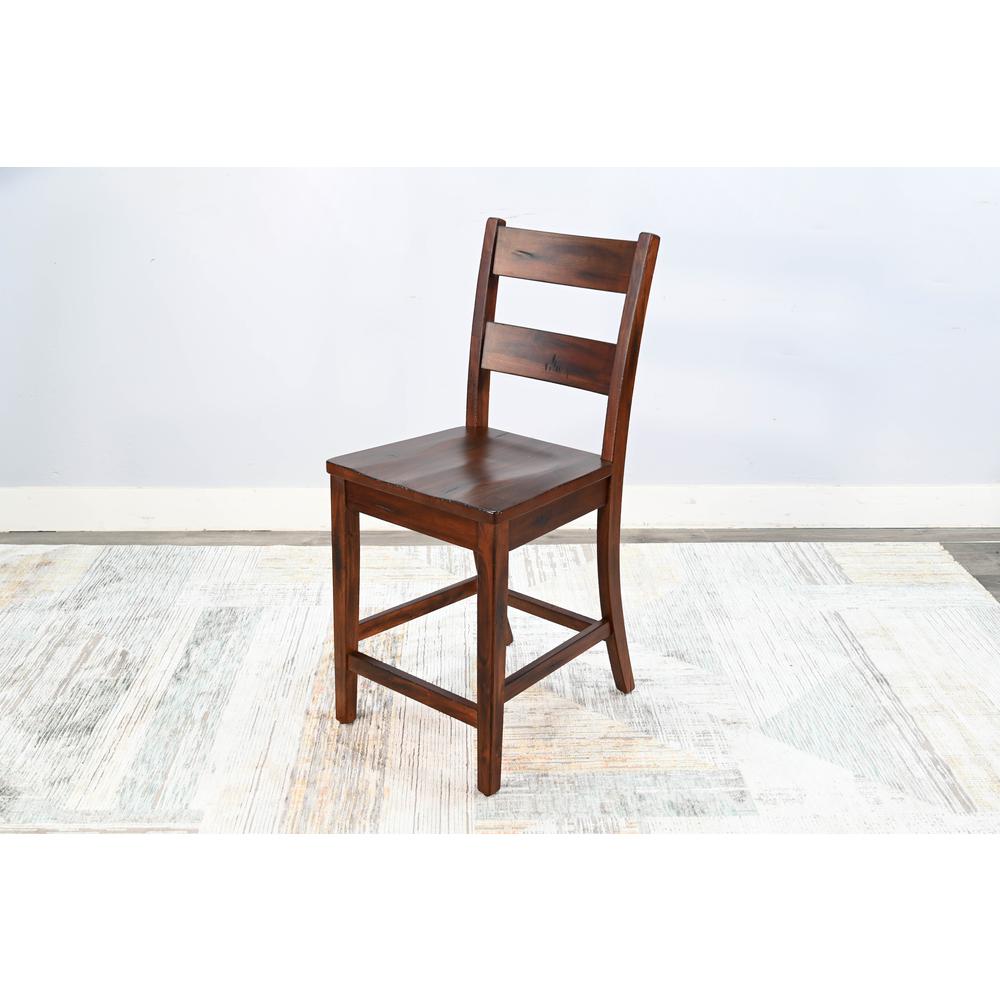 Sunny Designs Bar Ladderback Barstool, Wood Seat. Picture 5