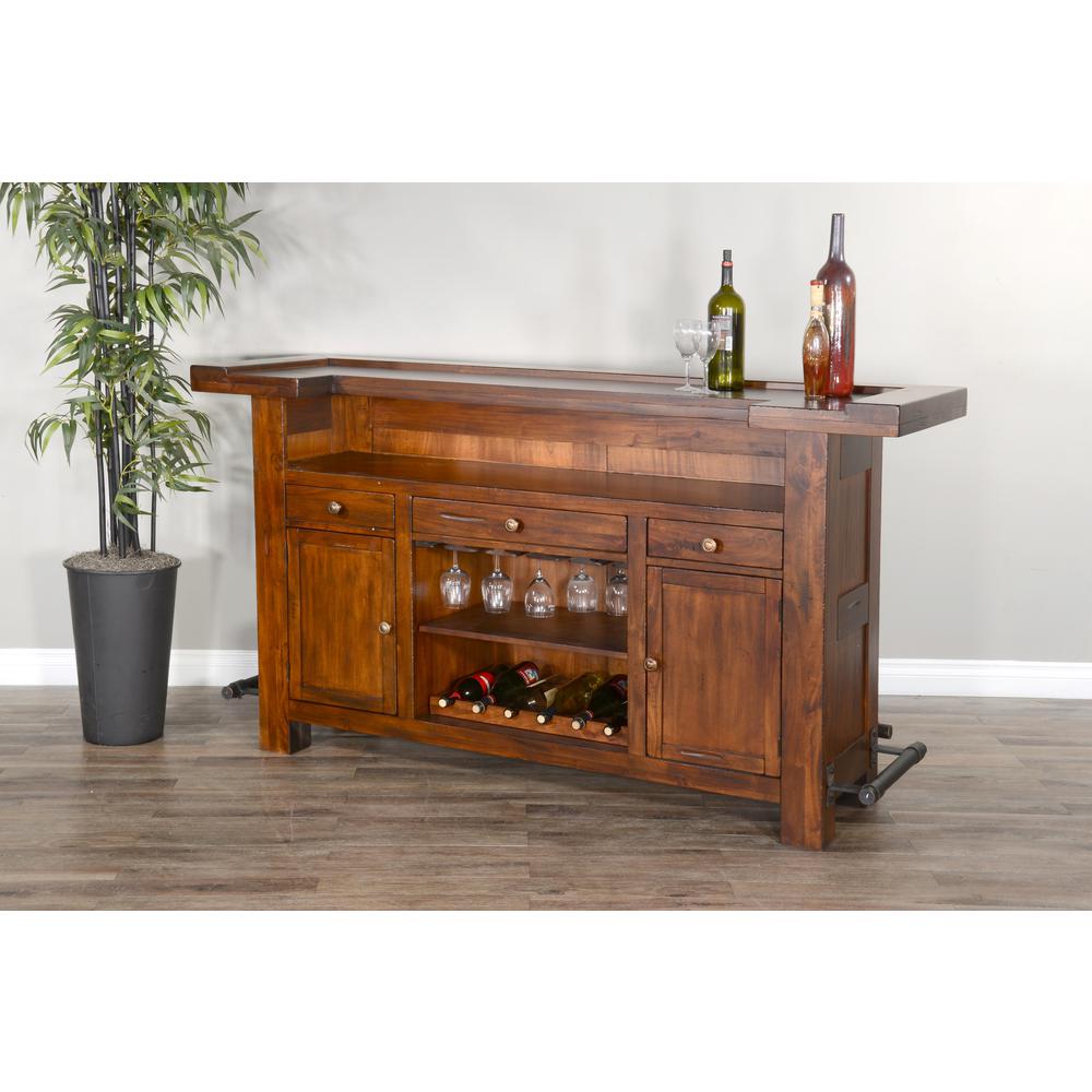 Sunny Designs 78" Farmhouse Wood Home Bar. Picture 3