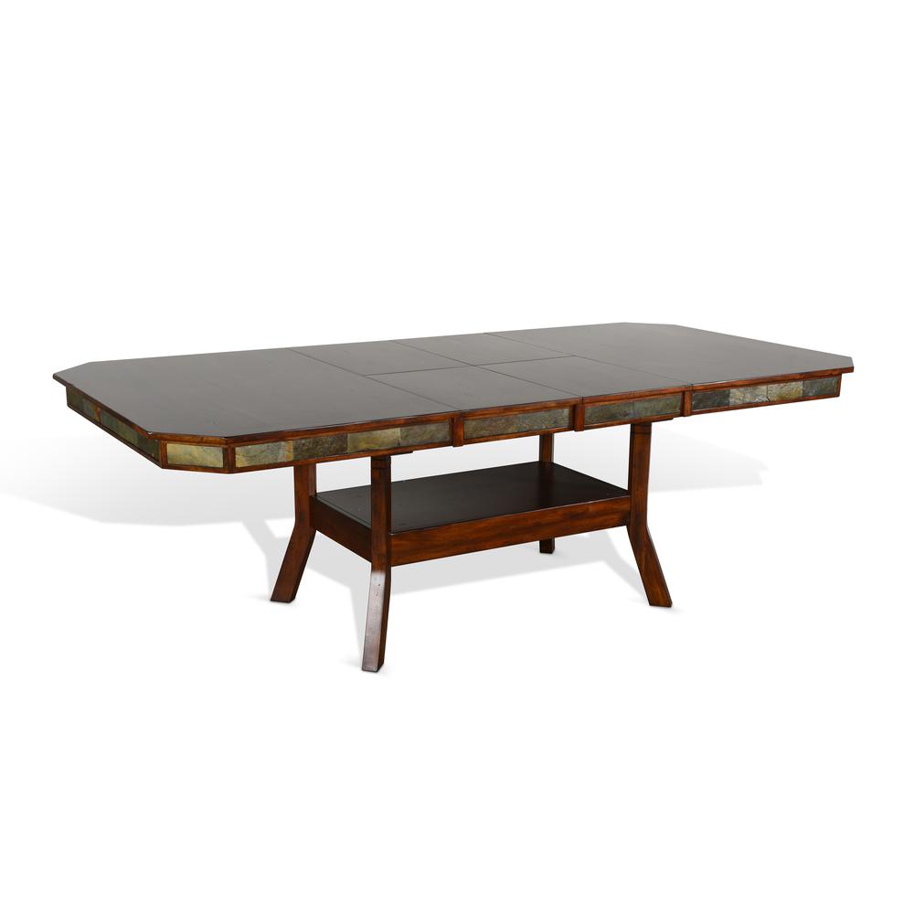 Sunny Designs Extension Dining Table with Double Butterfly Leaf. Picture 1