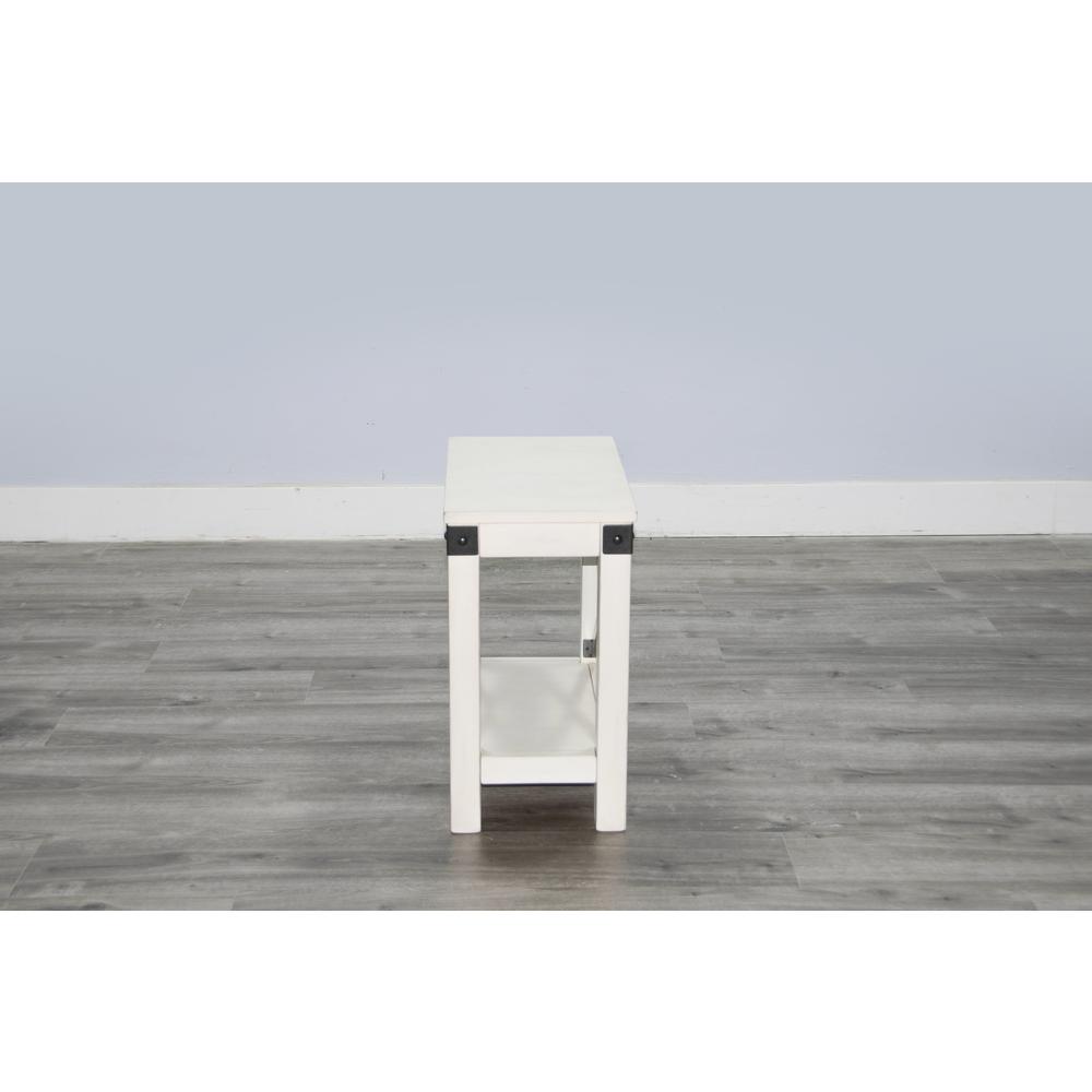 Sunny Designs Bayside White Wood Chair Side Table. Picture 4
