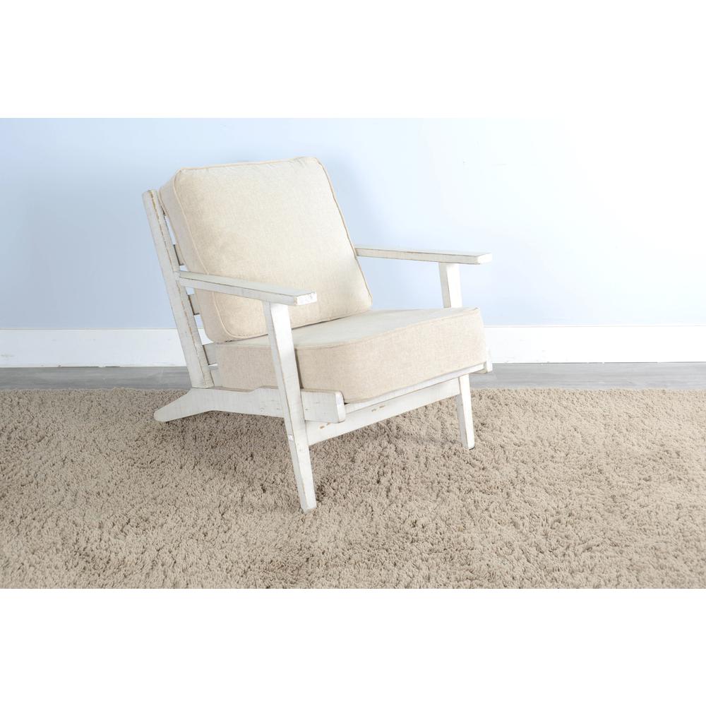 Sunny Designs Marina Mid-Century White Sand Chair. Picture 1