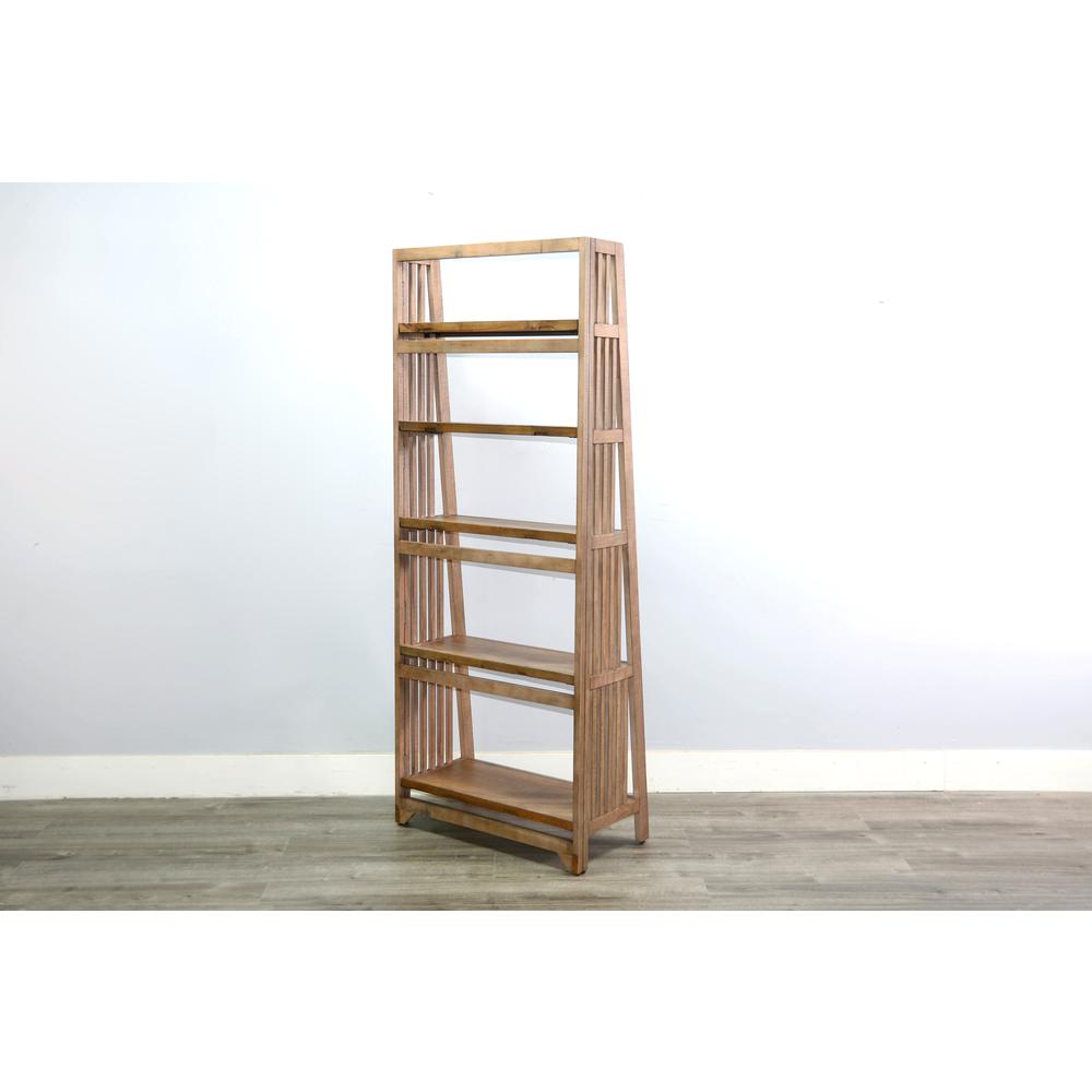 Sunny Designs  72" Mahogany Wood Folding Bookcase. Picture 3