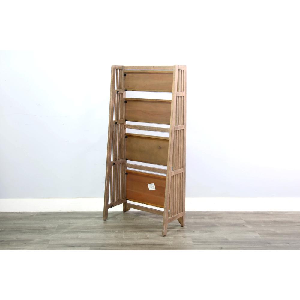 Sunny Designs  60" Mahogany Wood Folding Bookcase. Picture 3