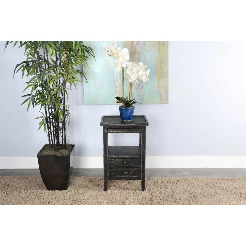 Sunny Designs Black Sand Side Table. Picture 2