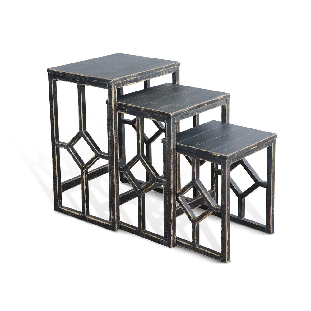 Sunny Designs Black Sand Nesting Table. Picture 1