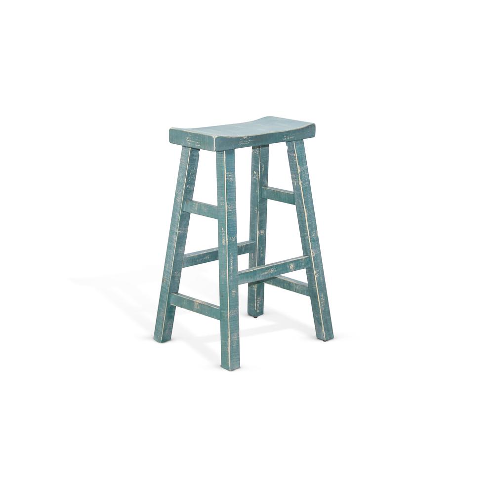 Sunny Designs Sea Grass Bar Saddle Seat Stool, Wood Seat. Picture 1