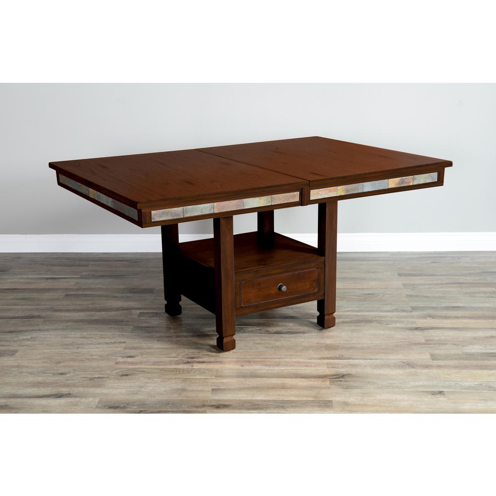 Sunny Designs Wood Adjustable Height Dining Table. Picture 1