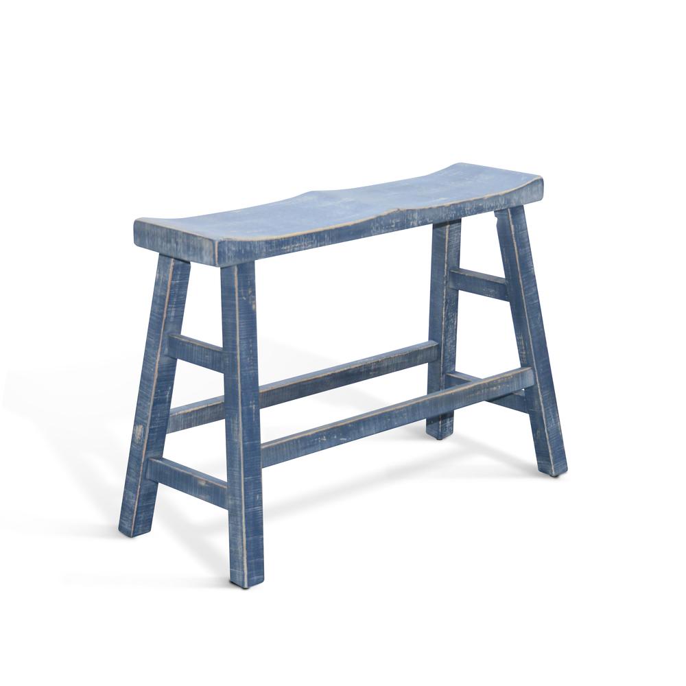 Sunny Designs Ocean Blue Counter Bench, Wood Seat. Picture 1